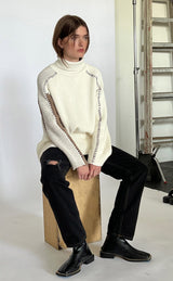 Oversized Stitch Sweater Off-White
