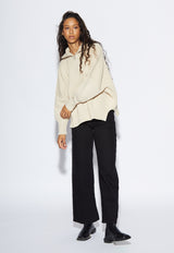 London Zip Sweater Sand