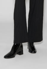 Franca Patent Ankle Boots Black