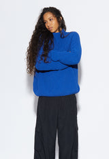 Fiona Blue Knitted Sweater