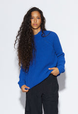 Fiona Blue Knitted Sweater