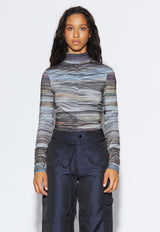 Lyra Top Abstract Grey