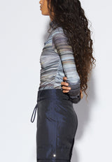 Lyra Top Abstract Grey