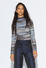 Lyra Top Abstract Grey