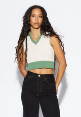 Aukstaitija Crop Top Oat Milk and Fern Moss