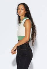 Aukstaitija Crop Top Oat Milk and Fern Moss