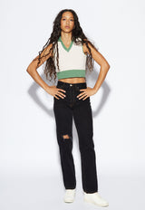Aukstaitija Crop Top Oat Milk and Fern Moss