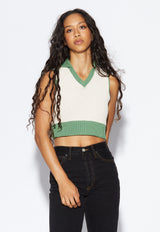 Aukstaitija Crop Top Oat Milk and Fern Moss