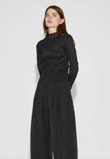 Fluidity Semi-sheer Top Black