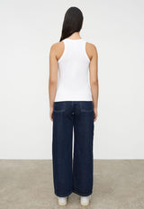 Racer Back Singlet White