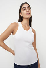 Racer Back Singlet White