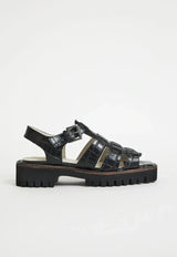 Haddie Sandal Embossed Croc