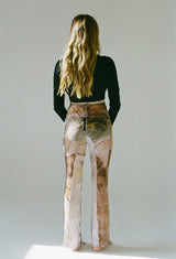 Earth Tone Mesh Straight Pants