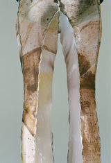 Earth Tone Mesh Straight Pants
