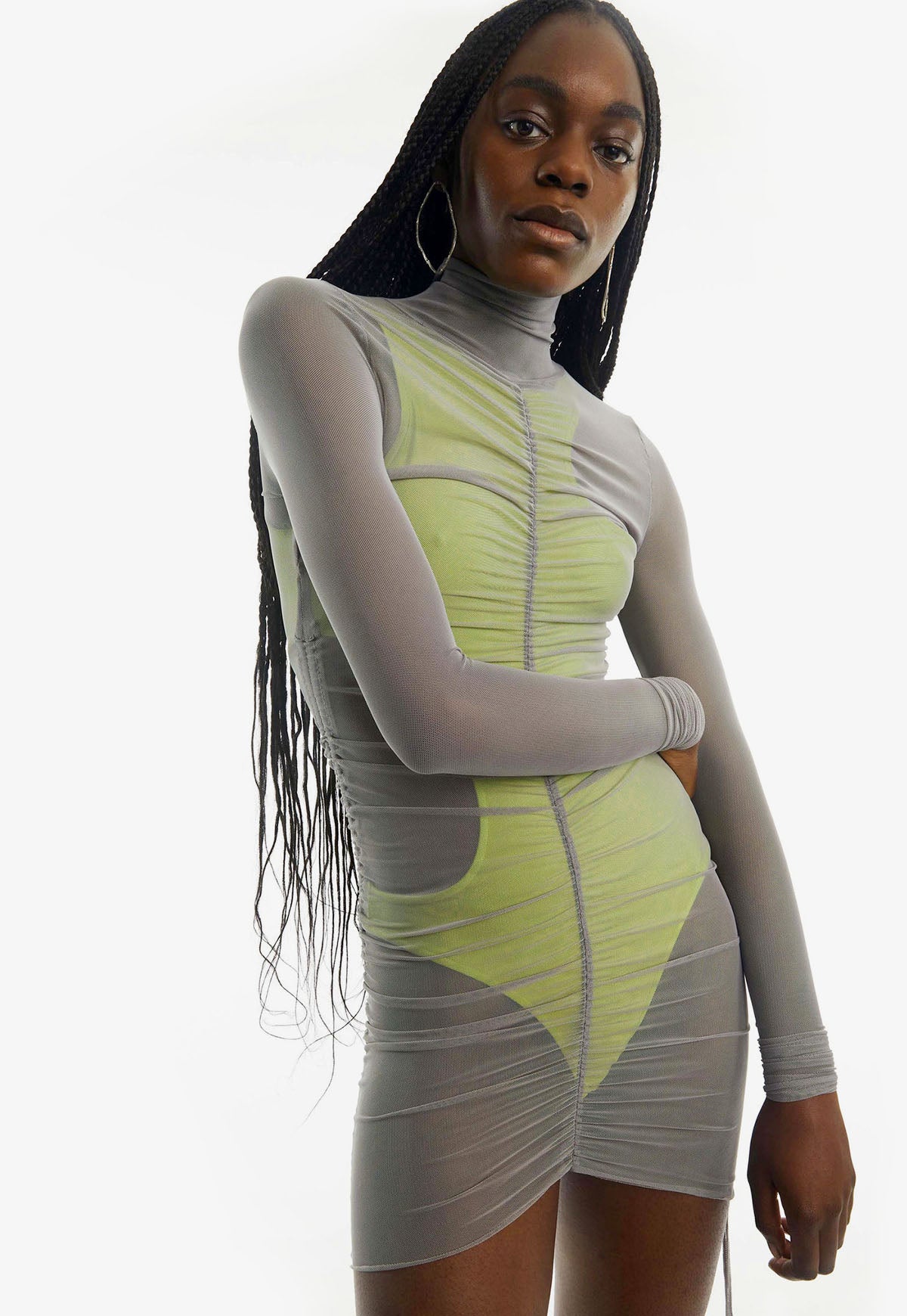 stone mesh dress XS