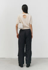 Back Cut-out Pullover Beige