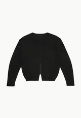Back Cut-out Cardigan Black