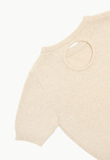 Back Cut-out Pullover Beige