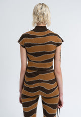 Knitted Cap Sleeve Tee