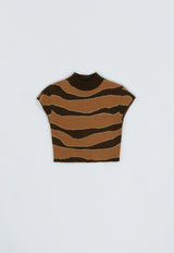 Knitted Cap Sleeve Tee