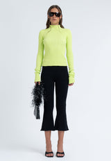 Ribbed Mock-Neck Skivvy Algae