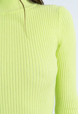 Ribbed Mock-Neck Skivvy Algae