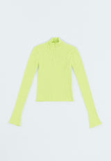 Ribbed Mock-Neck Skivvy Algae