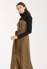 Button Midi Dress
