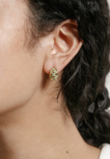 Small Nellie Earrings Green and Gold