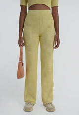 Pinstripe Knit Pant Limoncello
