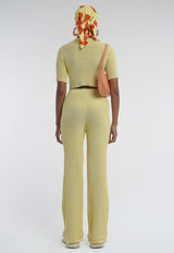 Pinstripe Knit Pant Limoncello