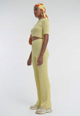 Pinstripe Knit Pant Limoncello