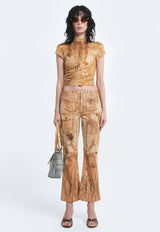 Ruched Tee Rust