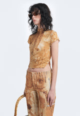 Ruched Tee Rust