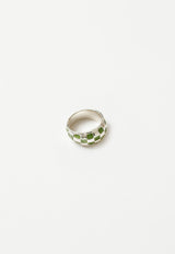 Clara Ring Green and Sterling Silver