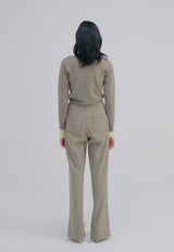 Unbalance Waist Trousers Light Khaki