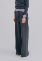Unbalance Waist Trousers Charcoal