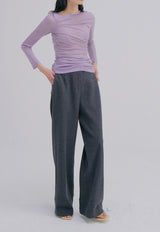 Unbalance Waist Trousers Charcoal