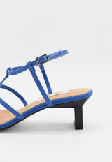 Gene Heeled Sandal Blau