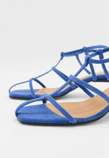 Gene Heeled Sandal Blau