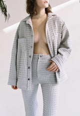 Aniela Parys Julian Waffle Jacket Natural - NOIS NEW YORK