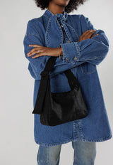 Mini Nylon Shoulder Bag Black