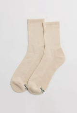 Ribbed Sock Ecru