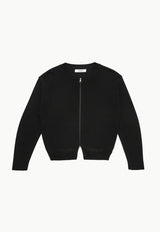 Back Cut-out Cardigan Black