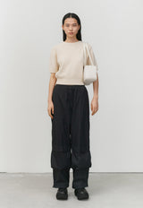 Back Cut-out Pullover Beige