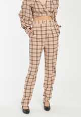 Define Pant in Blush Check, bottom, c/meo, - nois