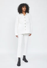 Julian Waffle Jacket Ivory