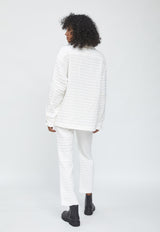 Julian Waffle Jacket Ivory