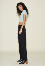 Open Front Cropped Top
