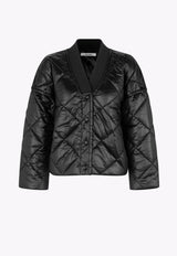 ovalsquare_quiltedjacket_vegan_noisnewyork vegan puffer jacket